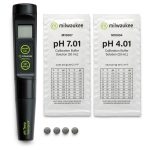 pHمتر قلمی pH55pro برند Milwaukee به همراه بافرهای کالیبراسیون