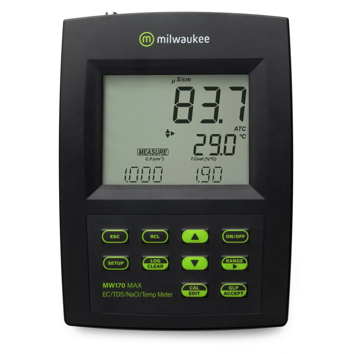 مولتی پارامتر آزمایشگاهی Milwaukee MW170 برای اندازه‌گیری EC، TDS، NaCl و دما