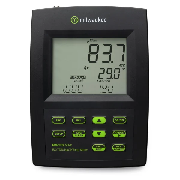 مولتی پارامتر آزمایشگاهی Milwaukee MW170 برای اندازه‌گیری EC، TDS، NaCl و دما